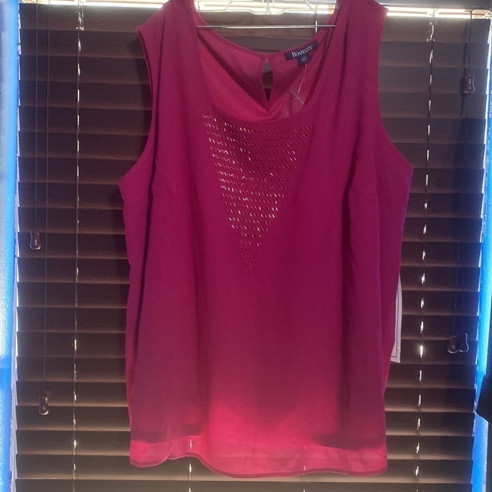 Romans women plus size pink tank top scoop neck 30W - Picture 1 of 9